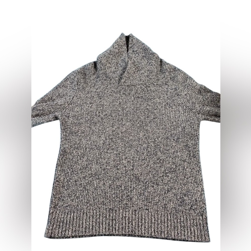 American Eagle Sweater Sz Large‎ Womens Gray Wool Blend Mock Neck Athletic Fit